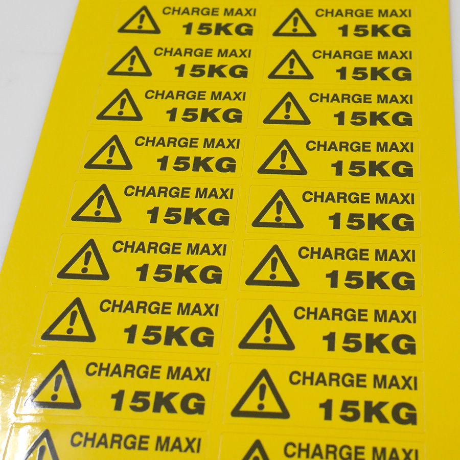 étiquette ahf charge maximale